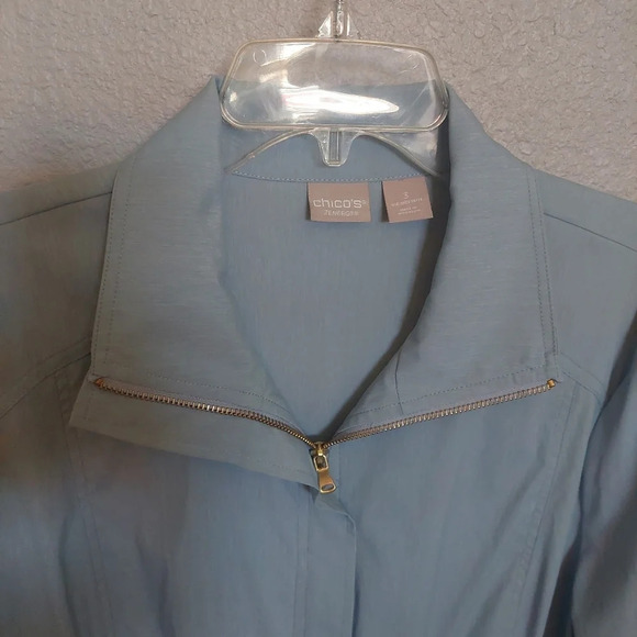 Chicos-3 Zenergy lightweight Zip up windbreaker jacket soft shell Packable XL - Picture 5 of 7